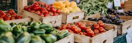 Farmer's Market with a Local Farmer Selling Fresh Produce to Customers Von Jardel Bassi